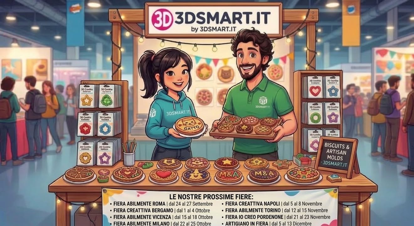 3D Smart Cookie Cutter - Taglierine formine per biscotti